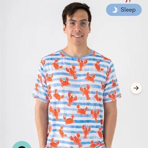 Crustacean Crew Men's Short Sleeve Pajama Top NWT